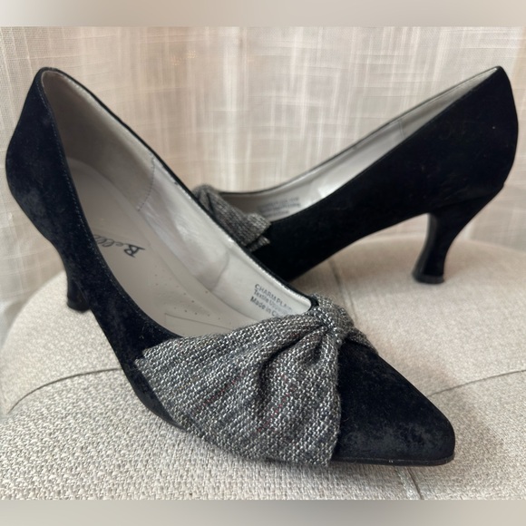 Wendy Bellissimo Shoes - ✨👠Bellissimo black heel with grey bow 10W